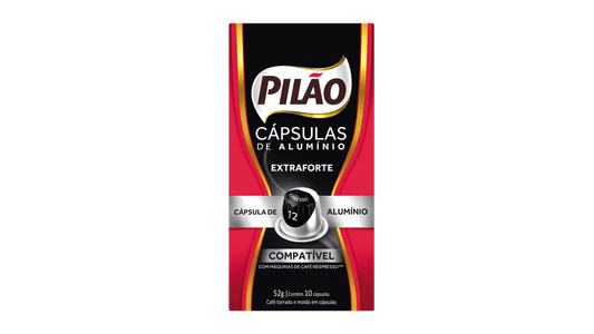 Pilao Extraforte Coffee Capsules / Cafe Torrado em Capsulas de Aluminio 10 Cap x 52Gr