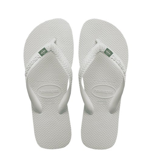 Havaianas Brasil Logo Unisex Flip Flops White 6W 5M/ Chinelos Branco 35-36