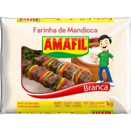 Amafil White Cassava Flour/Farinha Mandioca Branca Fina 1 Kg