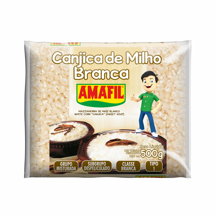 Amafil White Hominy Corn/ Canjica de Milho Branca 500g