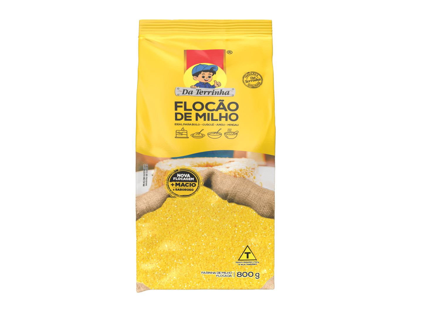 Da Terrinha Yellow Corn Flour/Flocao 400 Gr