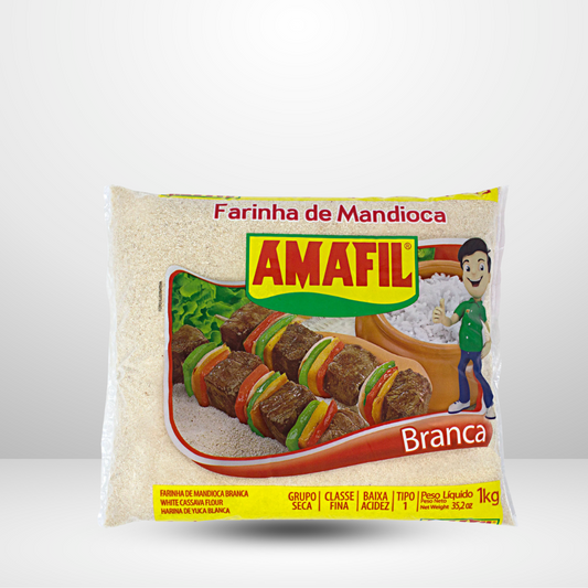 Amafil White Cassava Flour/Farinha Mandioca Branca Fina 1 Kg