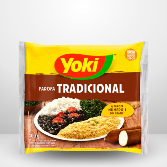 Yoki Seasoning Cassava Flour/Farofa Mandioca Temperada 400 Gr