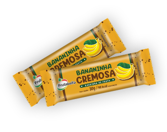 Frutabella Banana Bar/Bananinha Cremosa Barra 30 Gr