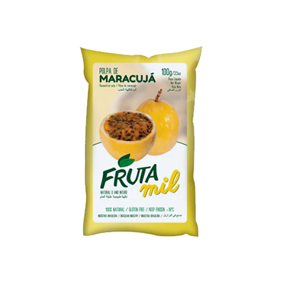 Fruta Mil Passion Fruit Pulp w/Seed / Polpa de Maracuja c/Sementes 100 G
