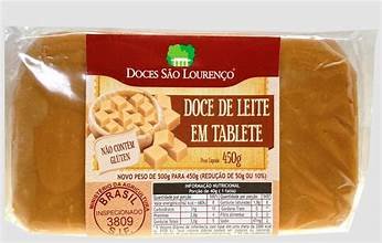 Doces São Lourenço Caramel Bar/ Doce de Leite em Barra 450 Gr