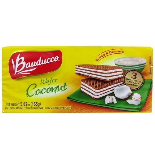 Bauducco Wafer Coconut/Wafer Coco 165 Gr