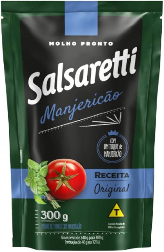 Salsaretti Tomato w/Basil Sauce/ Molho de Tomate c/Manjeriao 300g