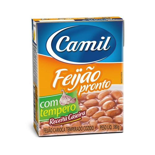 Camil Ready to Eat Pinto Beans/Feijao Carioca Pronto Com Tempero 380 Gr