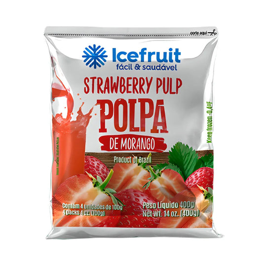 Ice fruit Strawberry Pulp/ Polpa Morango 400g