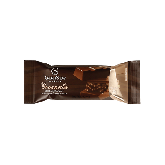 Cacau Show Crispy Milk Chocolate Tablet/ Tablet de Chocolate ao Leite Crocante 18gr
