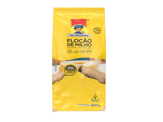 Da Terrinha Yellow Corn Flour/Flocao 400 Gr