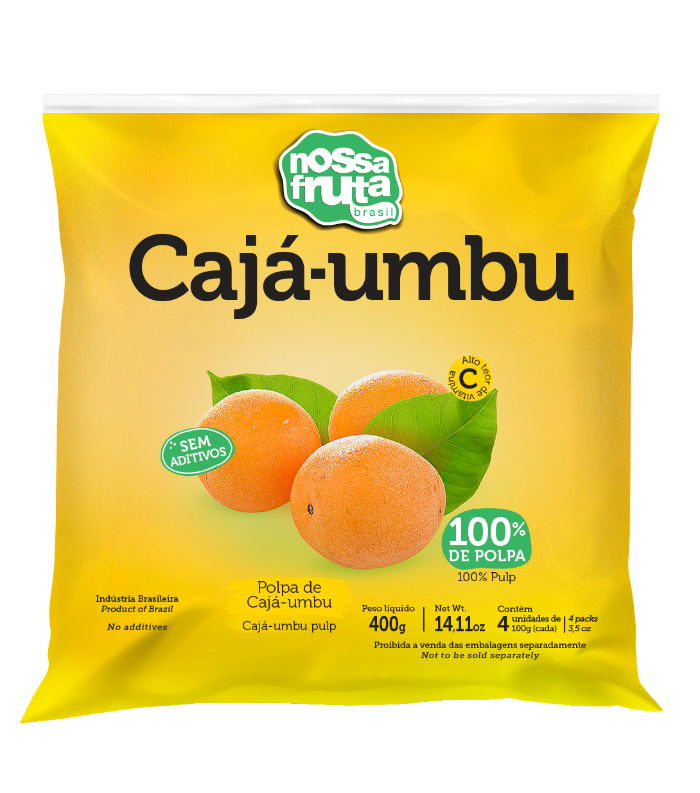 Nossa Fruta Caja- Umbu Pulp/ Polpa Caja-Umbu 400g