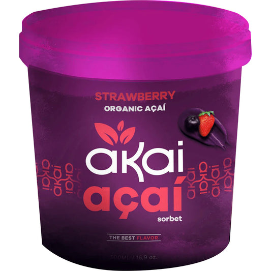 Akai Acai Sorbet w/Strawberry/ Sorvete de Acai c/Morango 220ml