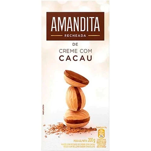 Amandita Cookie Filled w/Chocolate/ Wafer c/recheio de Creme c/Cacau 200 Gr