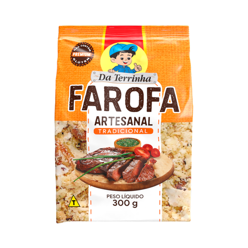 Da Terrinha Artesan Cassava Flour/ Farofa Artesanal Tradicional 300 Gr