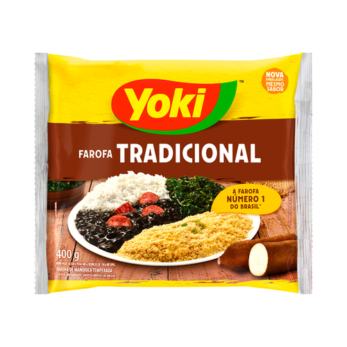 Yoki Seasoning Cassava Flour/Farofa Mandioca Temperada 400 Gr