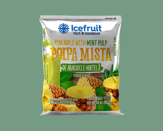 Ice Fruit Pineapple-Mint Pulp/ Polpa de Abacaxi c/Hortela 400 Gr