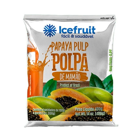 Ice Fruit Papaya Pulp/ Polpa de Macao 400g