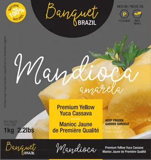 Banquet Brazil Premium Yellow Yuca Cassava/ Mandioca Amarela 1 Kg