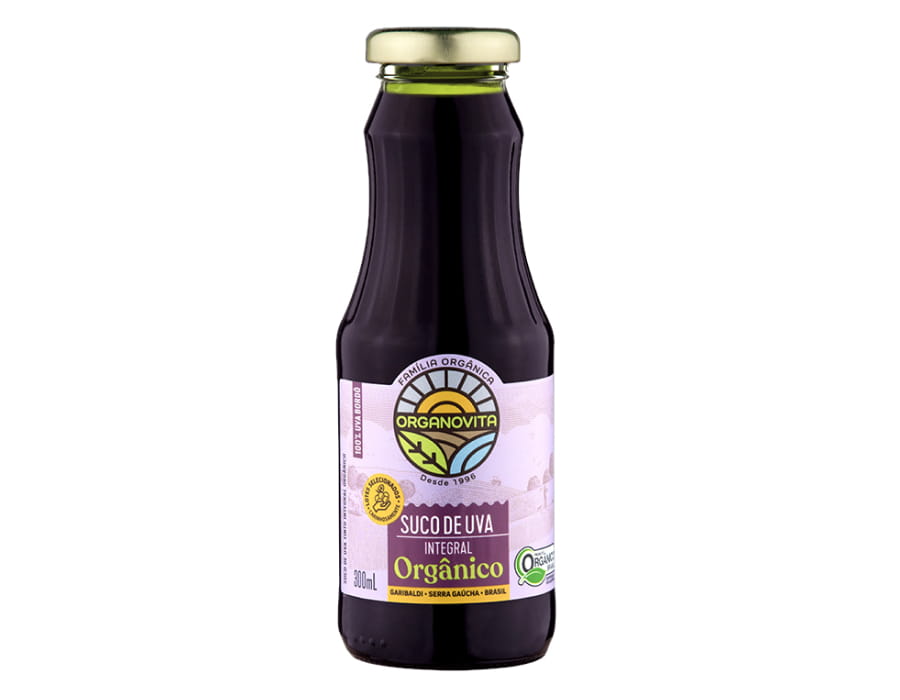 Organovita Organic Grape Juice/ Suco de Uva Organico 300 Ml