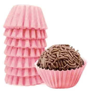 Vipel Paper Cups for Sweets Pink/Forminha de Doces Rosa Claro N.4 100 Units