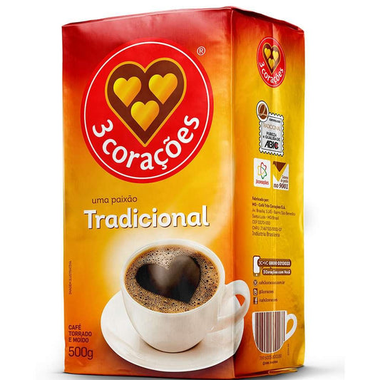 3 Coracoes Tradicional Coffee 500 Gr / Cafe 3 Coracoes