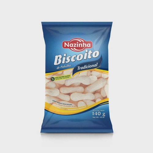 Nazinha Starch Snack/Biscoito Polvilho Tradicional 140g