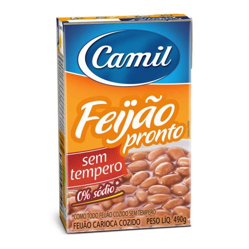 Camil Ready to Eat Pinto Beans/Feijao Carioca Pronto 490 Gr
