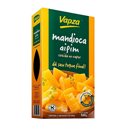 Vapza Yuca Steam Cooked/Mandioca Cozida 500 Gr