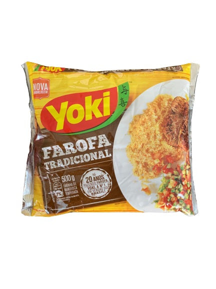 Yoki Seasoning Cassava Flour/Farofa Mandioca Temperada 500 Gr