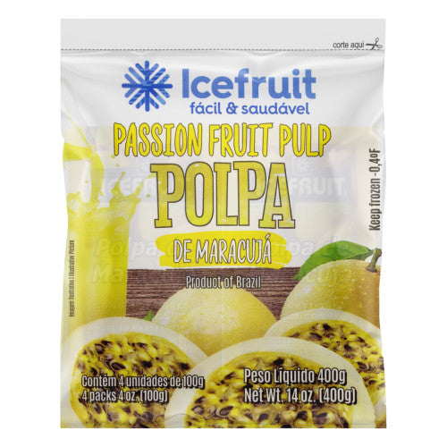 Ice Fruit Passion Fruit Pulp/ Polpa de Maracuja 400 G