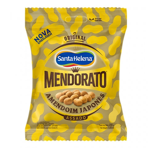 Santa Helena Salt Crispy Coated Peanuts/Amendoim Japones Assado 200 Gr