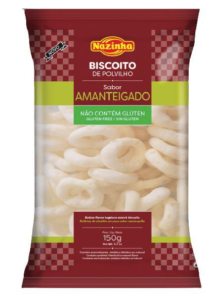 Nazinha Butter Starch Snack/Biscoito Polvilho Amanteigado 140g