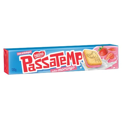 Nestle Passatempo Strawberry Filled Cookies/Biscoito Recheado Morango 130 Gr